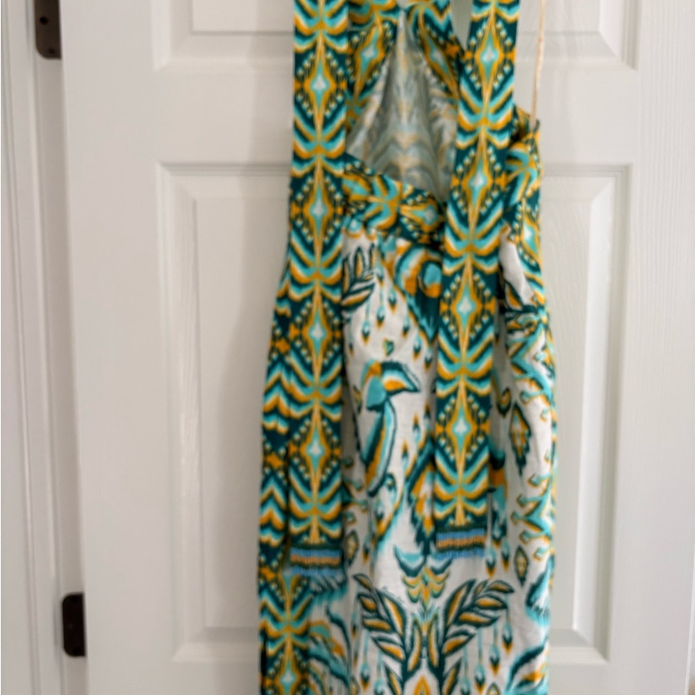 NWT FARM Rio Vibrant Green and Yellow Midi Dress - Picture 6 of 8